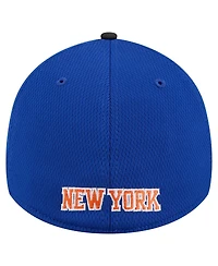 New Era Men's Blue/Black York Knicks Visor Hit 39THIRTY Flex Hat