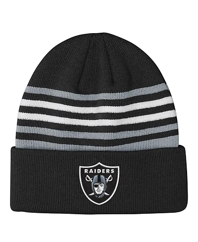 Outerstuff Big Boys and Girls Black Las Vegas Raiders Essentials Cuffed Knit Hat