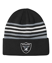 Outerstuff Big Boys and Girls Black Las Vegas Raiders Essentials Cuffed Knit Hat