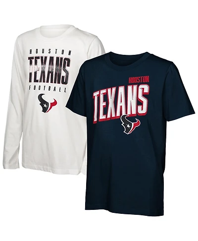 Outerstuff Big Boys and Girls Houston Texans The Mix Combo T-Shirt Set