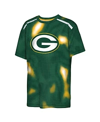 Outerstuff Big Boys and Girls Green Bay Packers End Zone Dri-Tek T-Shirt