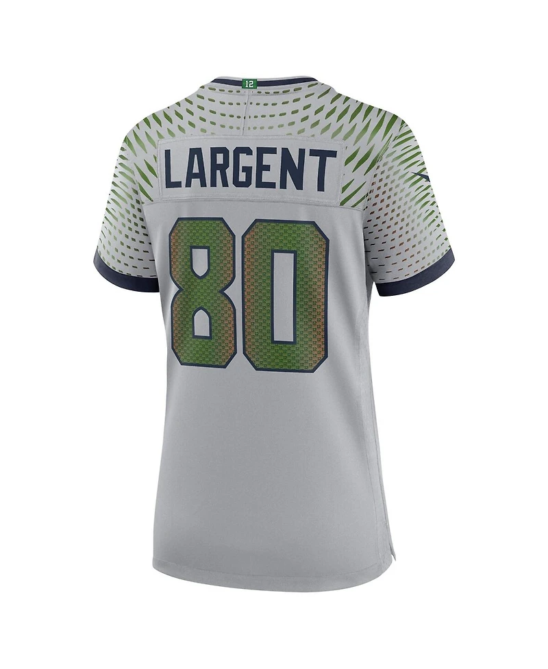 Nike Women's Steve Largent Wolf Gray Seattle Seahawks 2025 Rivalries Collection Retired Game Jersey