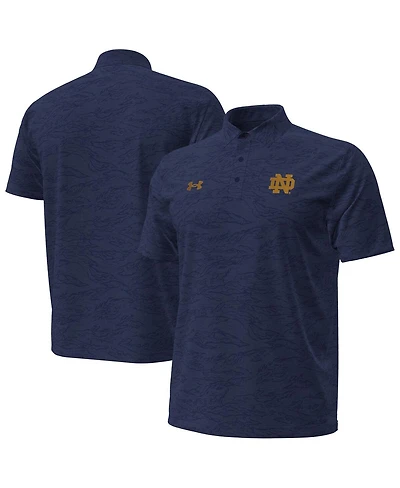 Under Armour Men's Navy Notre Dame Fighting Irish Drive Camo Jacquard Polo Shirt