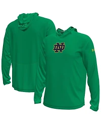 Under Armour Men's Kelly Green Notre Dame Fighting Irish Sideline Knockout Long-Sleeve Hooded T-Shirt