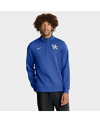 Nike Men's Royal Kentucky Wildcats 2025 Coaches Premium Dri-fit Half-Zip Pullover Hoodie