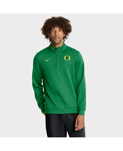 Nike Men's Green Oregon Ducks 2025 Coaches Premium Dri-fit Half-Zip Pullover Hoodie