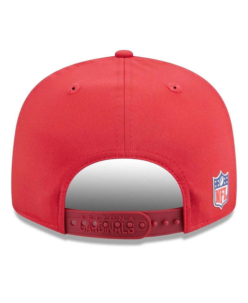 New Era Men's Cardinal Arizona Cardinals 2025 Sideline Split Panel 9FIFTY Snapback Hat