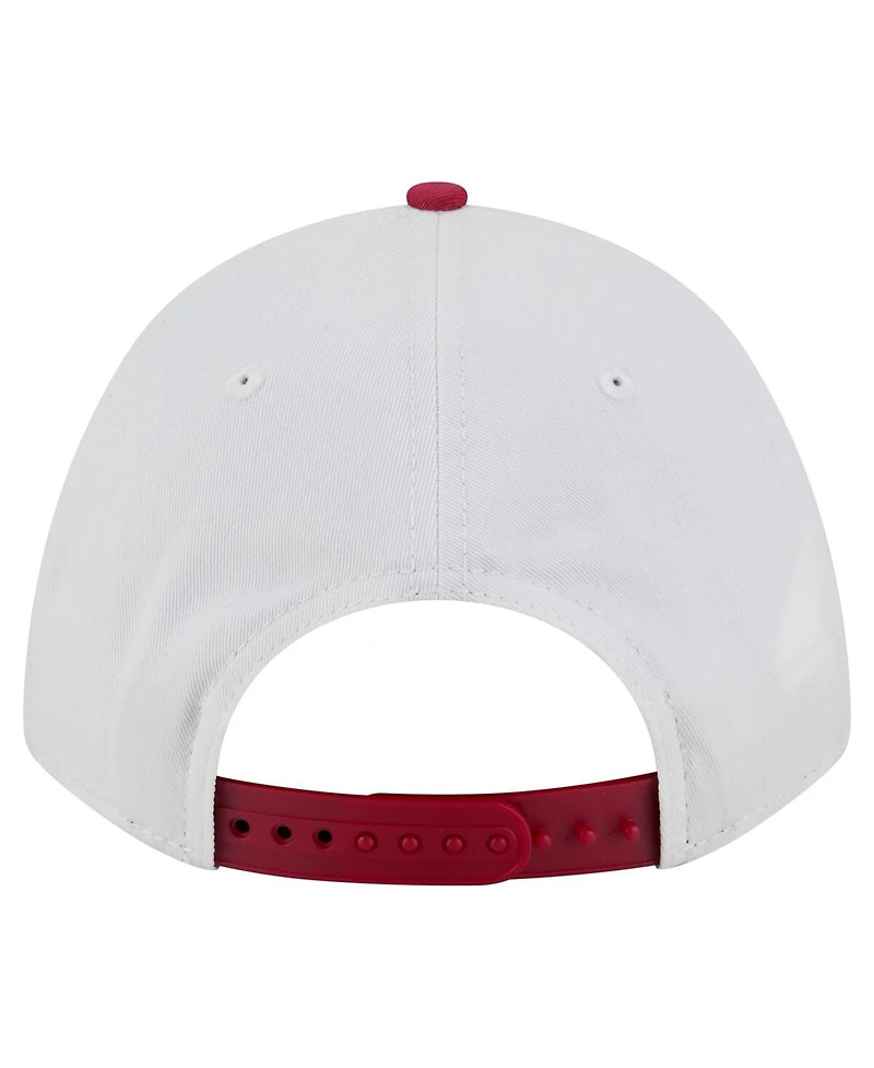 New Era Men's White/Cardinal Usc Trojans Arch Two-Tone Rope 9FORTY A-Frame M-Crown Adjustable Hat