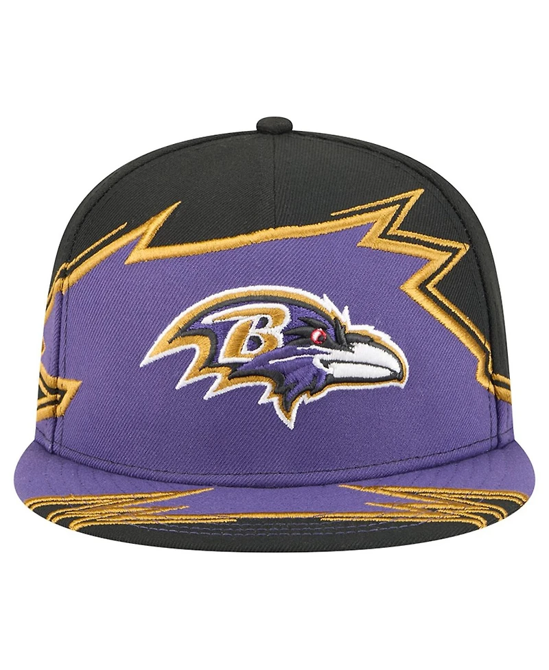 New Era Men's Black/Purple Baltimore Ravens Break 59FIFTY Fitted Hat