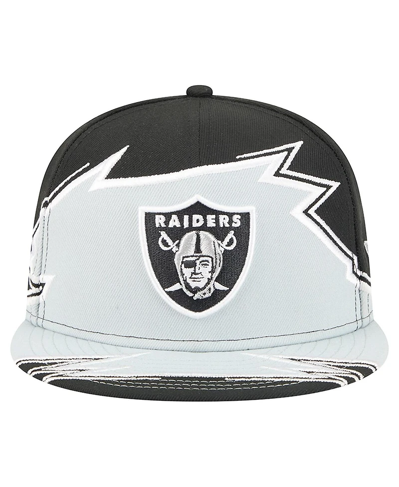 New Era Men's Black/Gray Las Vegas Raiders Break 59FIFTY Fitted Hat