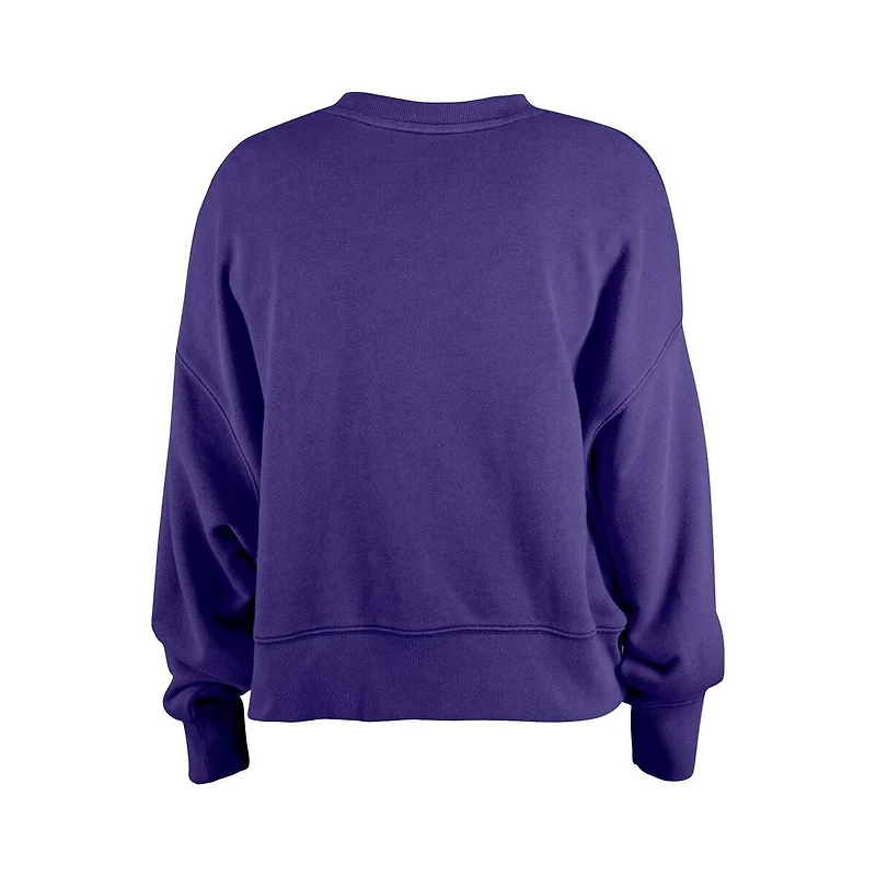 New Era Girl's Purple Baltimore Ravens Flip Sequin Sweatshirt
