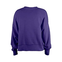 New Era Girl's Purple Baltimore Ravens Flip Sequin Sweatshirt