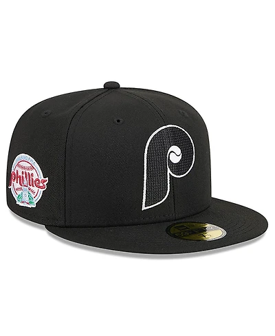 New Era Men's Black Philadelphia Phillies 59FIFTY Fitted Hat