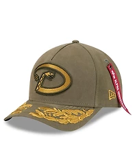 New Era Men's Olive Arizona Diamondbacks A-Frame 9FORTY Adjustable Hat