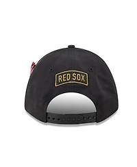 New Era Men's Black Boston Red Sox A-Frame 9FORTY Adjustable Hat