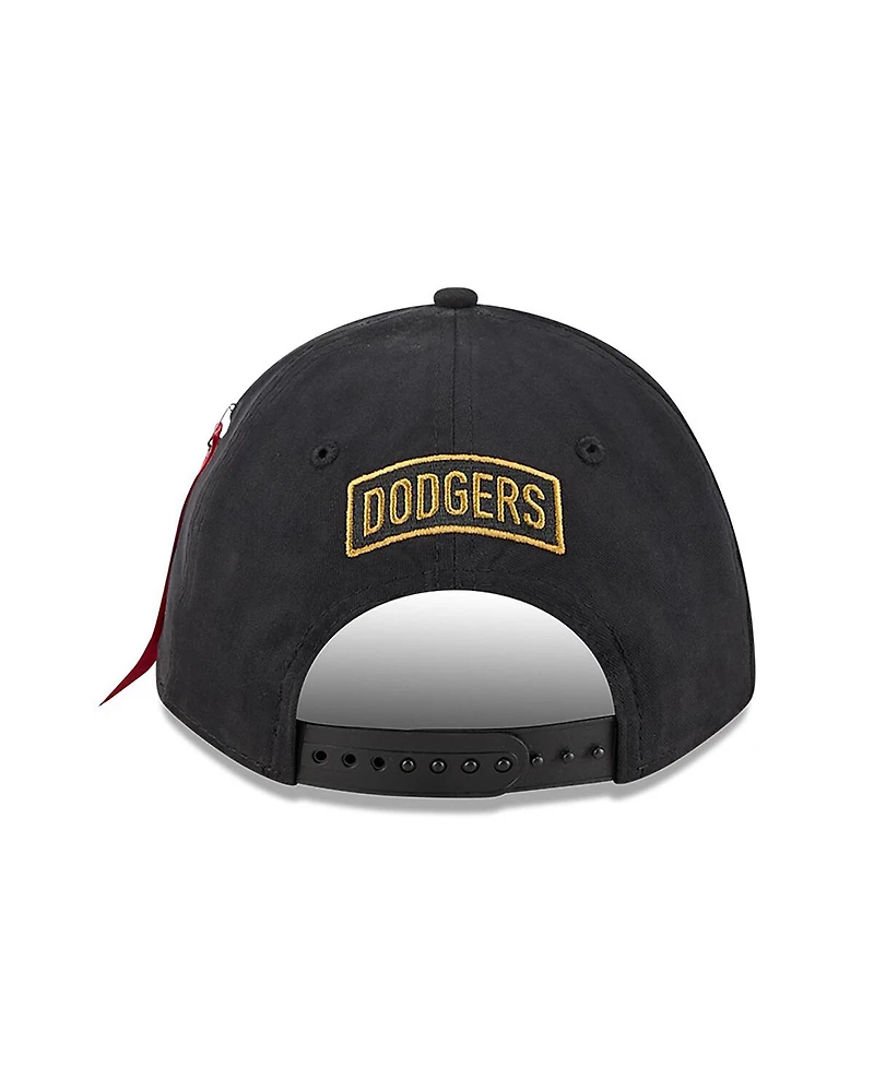 New Era Men's Black Los Angeles Dodgers A-Frame 9FORTY Adjustable Hat