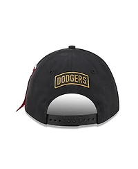 New Era Men's Black Los Angeles Dodgers A-Frame 9FORTY Adjustable Hat