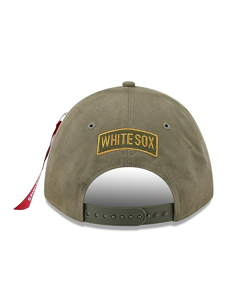 New Era Men's Olive Chicago White Sox A-Frame 9FORTY Adjustable Hat
