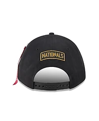 New Era Men's Black Washington Nationals A-Frame 9FORTY Adjustable Hat
