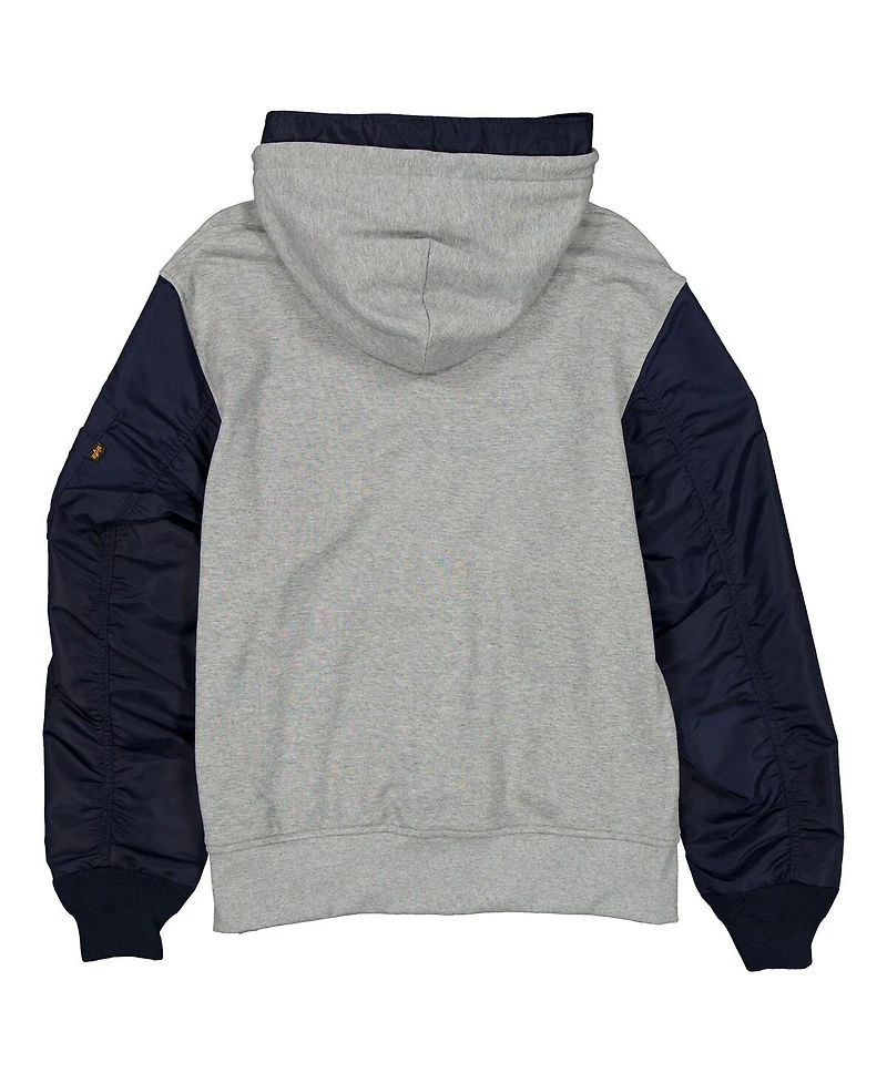 New Era Men's Heather Gray/Navy Detroit Tigers Full-Zip Hoodie Jacket
