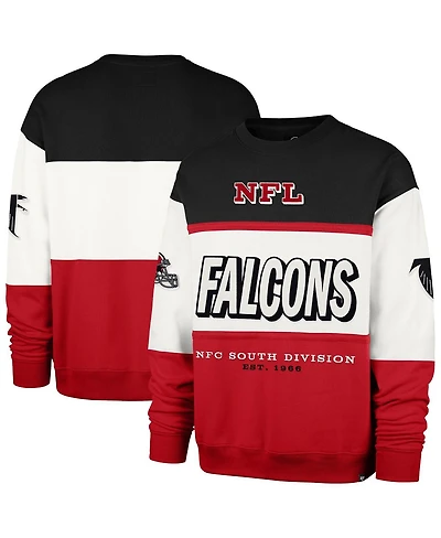 '47 Brand Men's Black/Red Atlanta Falcons Throwback Breeze Maximalist Sweatshirt