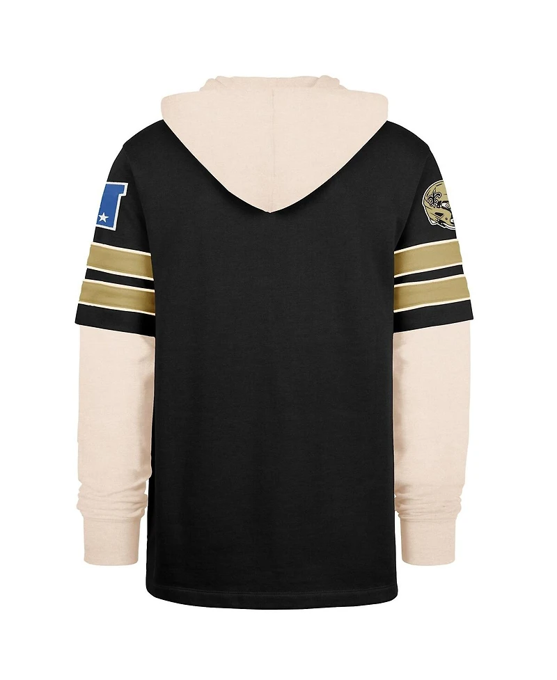 '47 Brand Men's Black New Orleans Saints Split Zone Cornerback Duo Hoodie