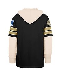 '47 Brand Men's Black New Orleans Saints Split Zone Cornerback Duo Hoodie