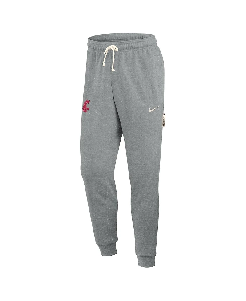 Nike Men's Heather Gray Washington State Cougars 2025 Sideline Standard Issue Dri-fit Taper Sweatpants