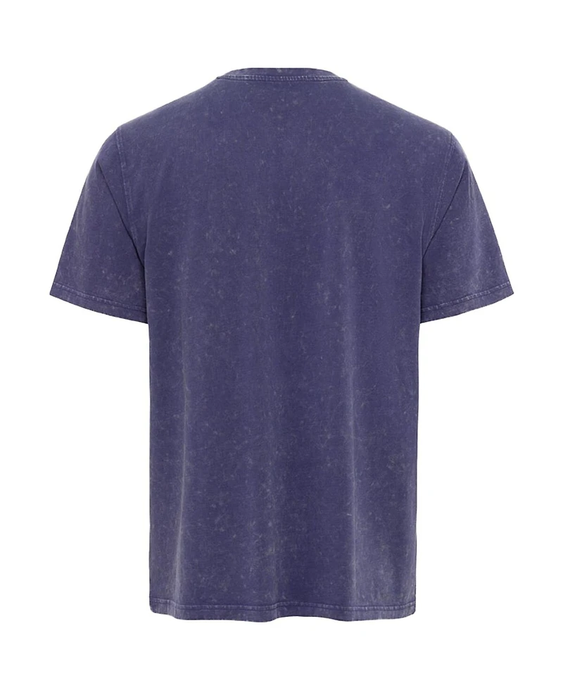 Sportiqe Men's Purple Los Angeles Lakers Distressed Rock Roll Collection Angus Premium Mineral Wash T-Shirt