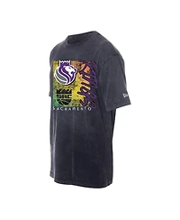 New Era Men's Black Sacramento Kings Distressed Sport Classics Enzyme Washed T-Shirt