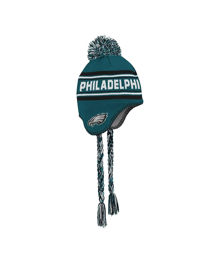 Outerstuff Preschool Midnight Green Philadelphia Eagles Jacquard Tassel with Pom Knit Hat