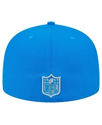 New Era Men's Blue Detroit Lions Main Side Patch 59FIFTY Fitted Hat