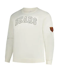 Profile Men's Cream Chicago Bears Big Tall Fleece Sweatshirt