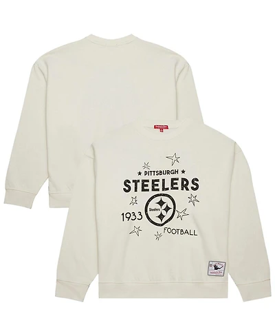 Fanatics Women's Cream Pittsburgh Steelers Plus Size Shooting Star Sweatshirt