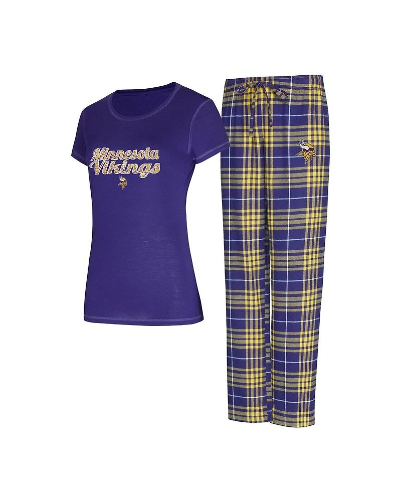 Concepts Sport Women's 2-Piece Minnesota Vikings Plus Script Top and Pants Sleep Set