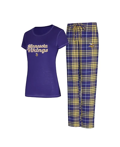 Concepts Sport Women's 2-Piece Minnesota Vikings Plus Script Top and Pants Sleep Set