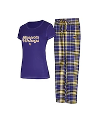Concepts Sport Women's 2-Piece Minnesota Vikings Plus Script Top and Pants Sleep Set