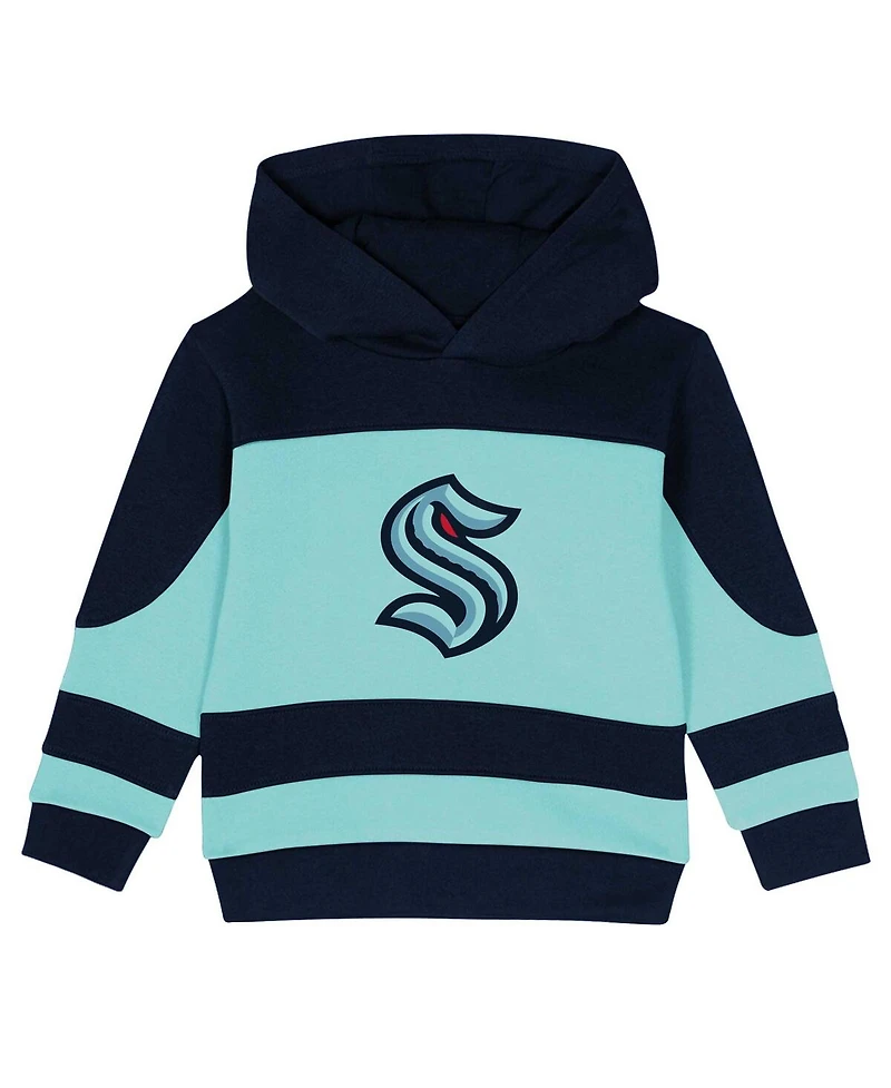 Outerstuff Toddler 2-Piece Deep Sea Blue/Light Blue Seattle Kraken Puck Hero Fleece Hoodie and Sweatpants Set