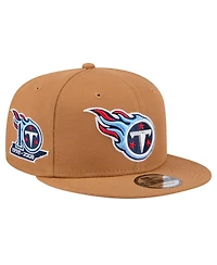 New Era Big Boys and Girls Brown Tennessee Titans Color Pack Side Patch 9FIFTY Snapback Hat