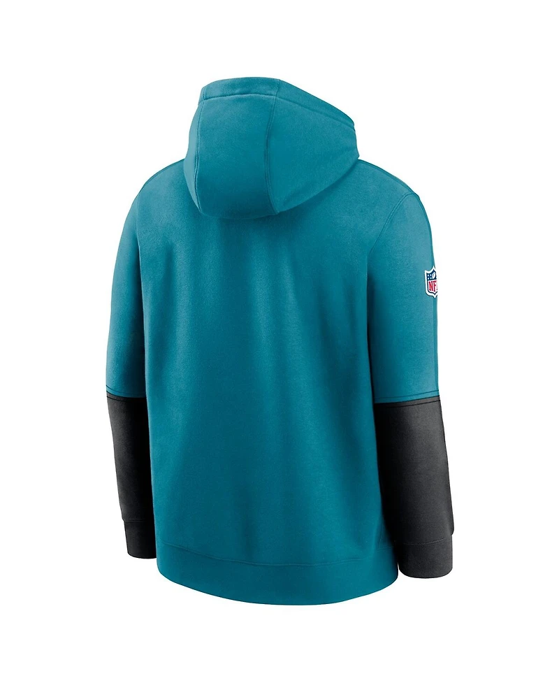 Nike Men's Teal Jacksonville Jaguars 2024 Sideline Club Pullover Hoodie