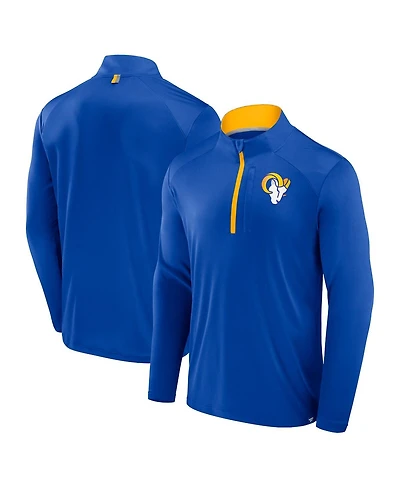 Fanatics Men's Royal Los Angeles Rams Defender Long Sleeve Quarter-Zip Jacket
