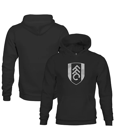 1863FC Big Boys and Girls Black Fulham Mono Badge Fleece Pullover Hoodie