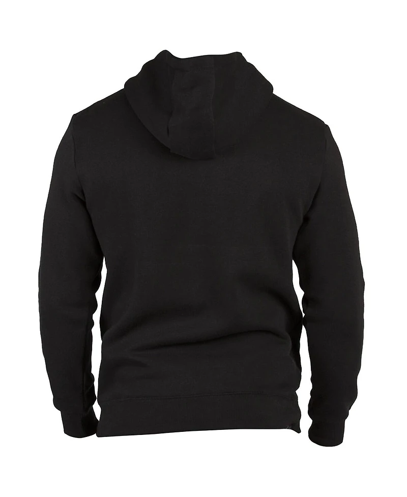 1863FC Men's Black Brentford Fc Mono Badge Fleece Pullover Hoodie Sweatshirt