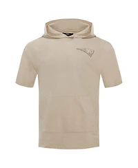 Pro Standard Men's Tan New England Patriots Neutrals Capsule Short Sleeve Pullover Hoodie