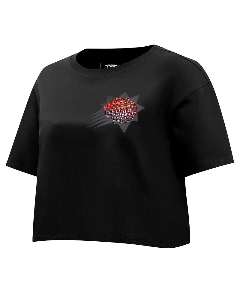 Pro Standard Women's Black Phoenix Suns Jewels Boxy Cropped T-Shirt