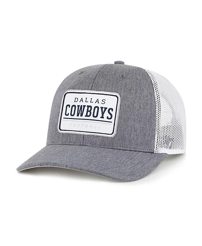 '47 Brand Men's Heather Gray/White Dallas Cowboys Ellington Trucker Adjustable Hat