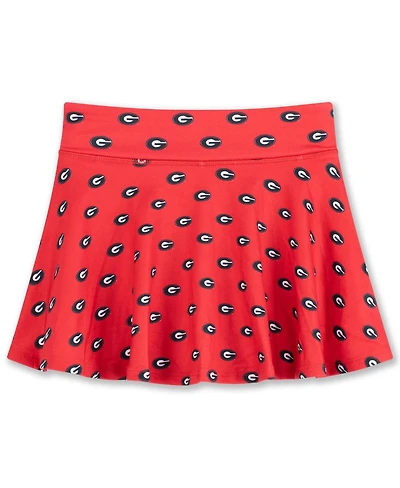 ZooZatz Big Girls Red Georgia Bulldogs All-Over Print Tennis Skort
