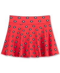 ZooZatz Big Girls Red Georgia Bulldogs All-Over Print Tennis Skort