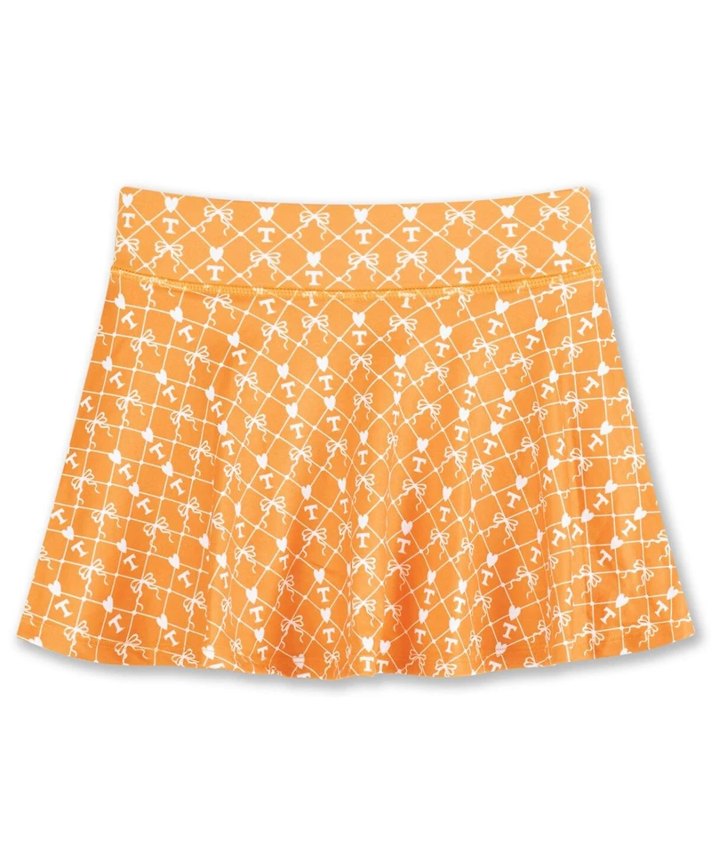 ZooZatz Big Girls Tennessee Orange Volunteers All-Over Print Bow Team Logo Skort