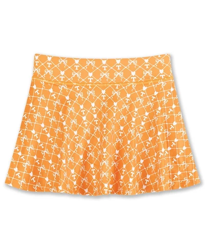 ZooZatz Big Girls Tennessee Orange Volunteers All-Over Print Bow Team Logo Skort